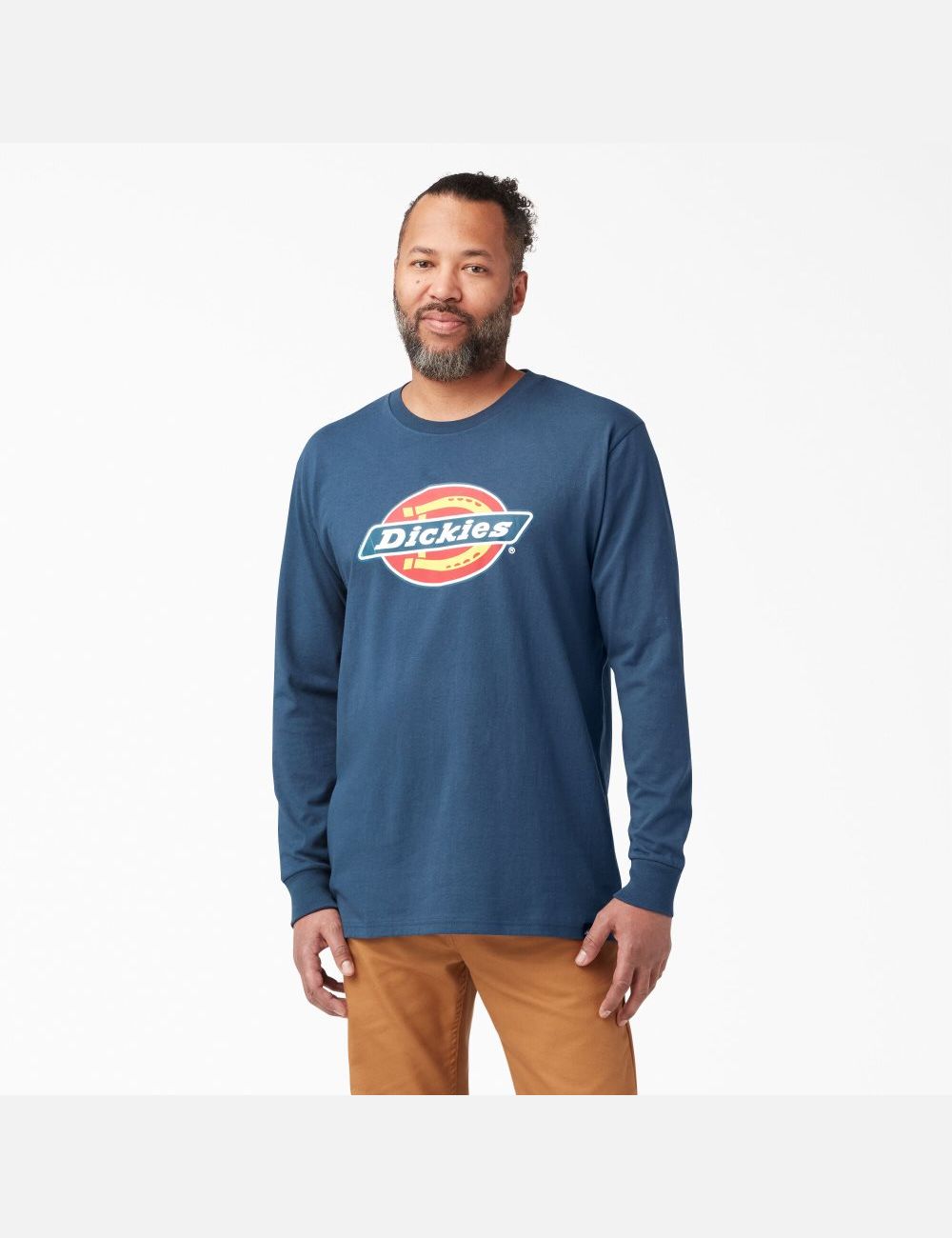 Long Sleeve Dickies Regular Fit Icon Graphique T-Shirt Bleu | 930BLDANO