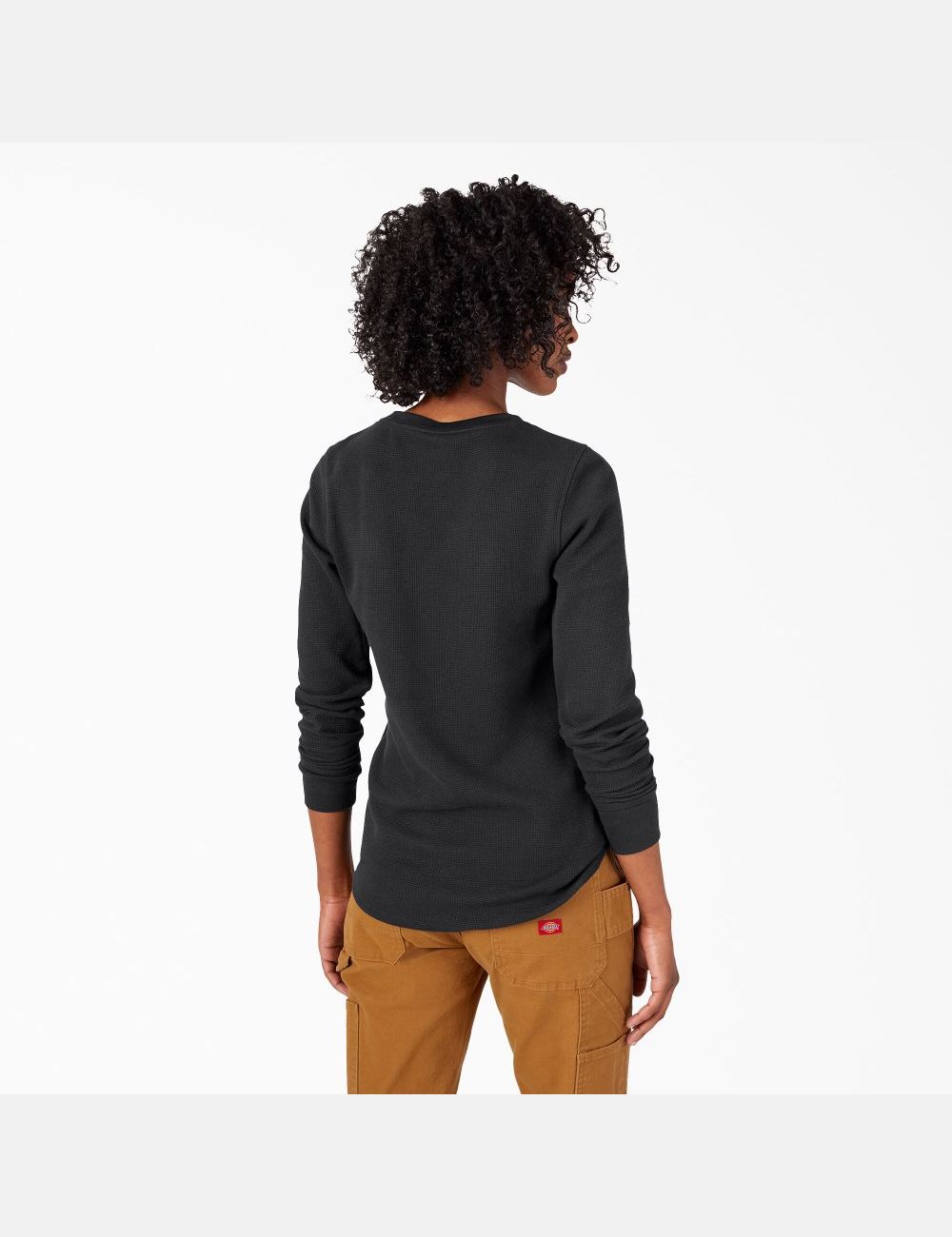 Long Sleeve Dickies Thermal Shirt Noir | 238YUCETZ