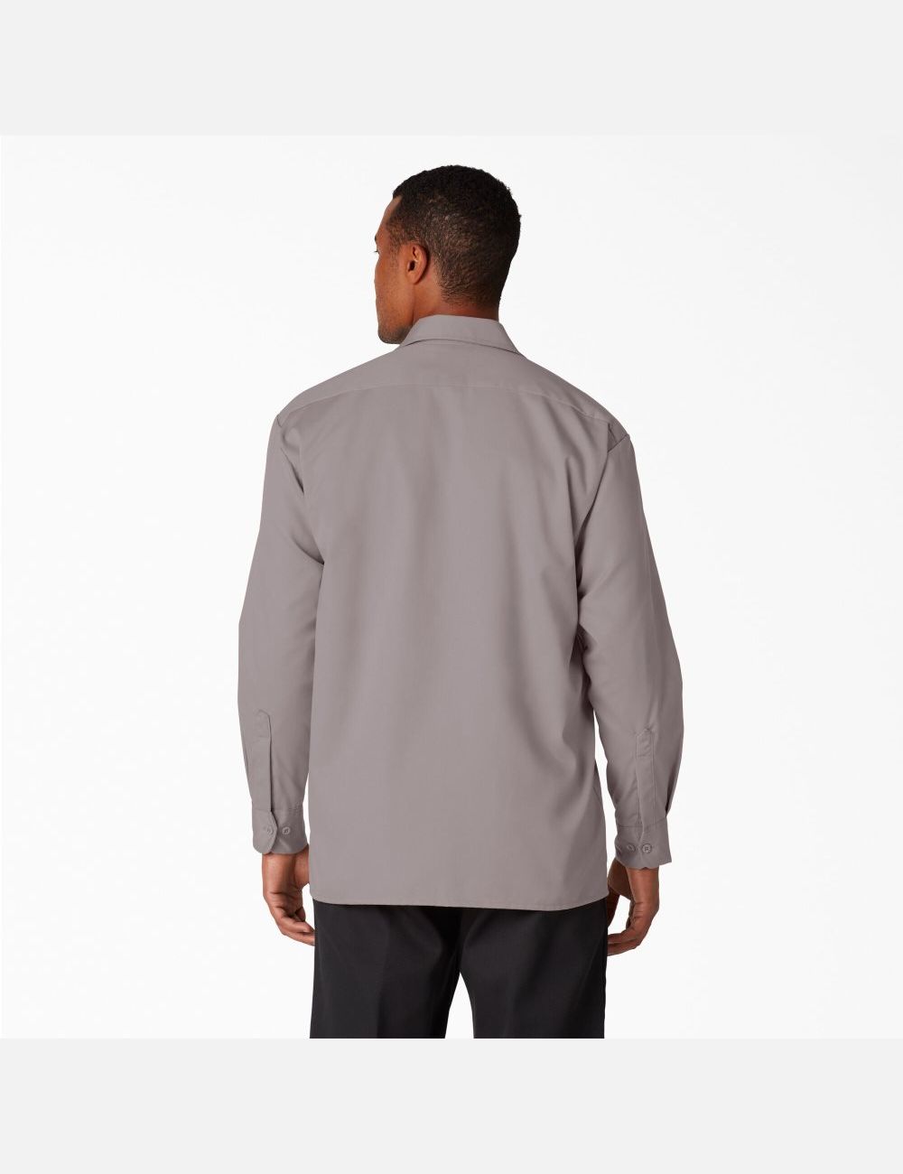 Long Sleeve Dickies Travail Shirt Argent | 415RDSPJW