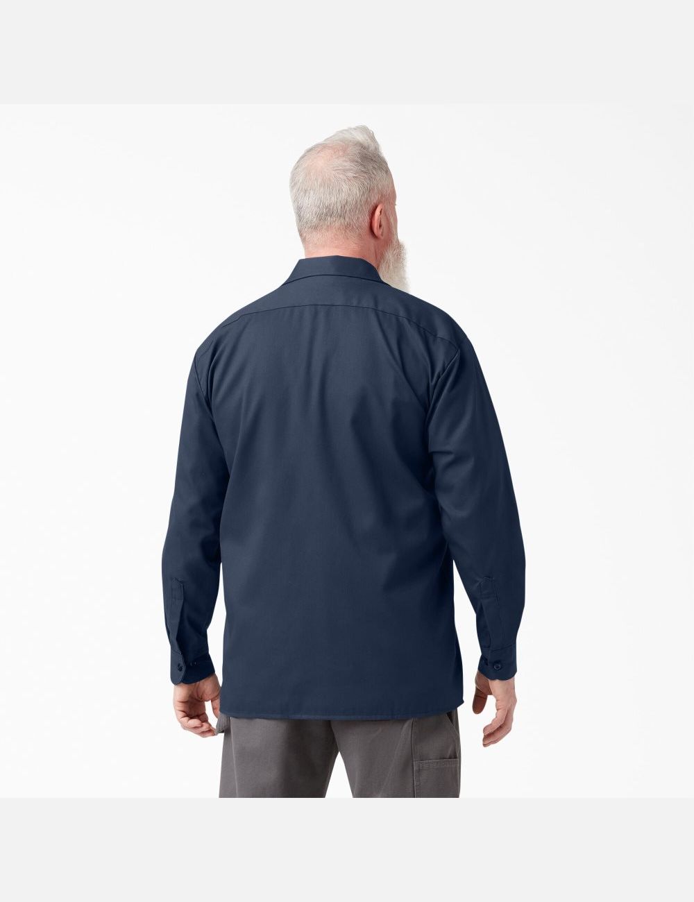 Long Sleeve Dickies Travail Shirt Bleu Marine Bleu | 564SBFDIC