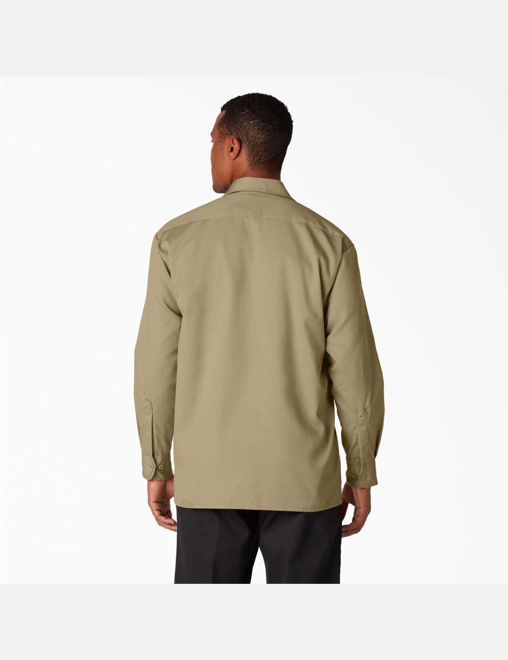 Long Sleeve Dickies Travail Shirt Kaki | 846DXICVT