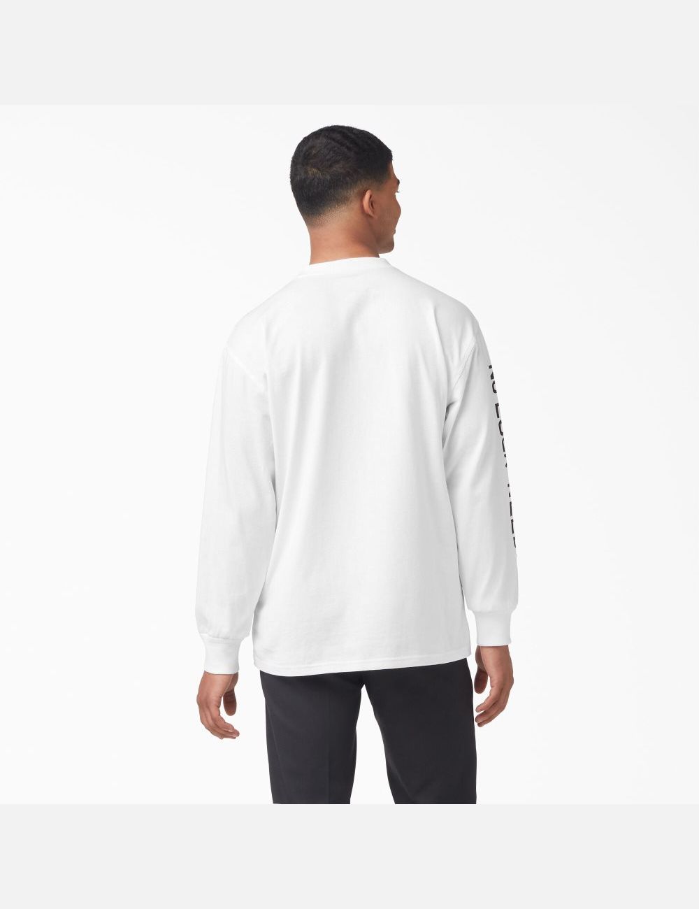 Long Sleeve Dickies Union Springs T-Shirt Blanche | 803WLHVUQ