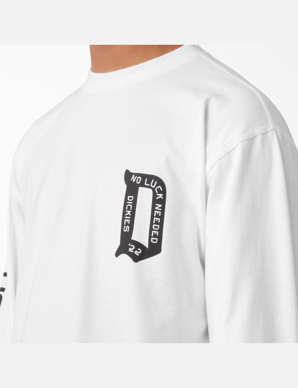 Long Sleeve Dickies Union Springs T-Shirt Blanche | 803WLHVUQ