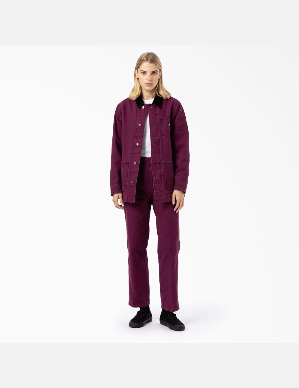 Manteaux Dickies Duck Doublée Chore Violette Bordeaux | 260TWFCDP