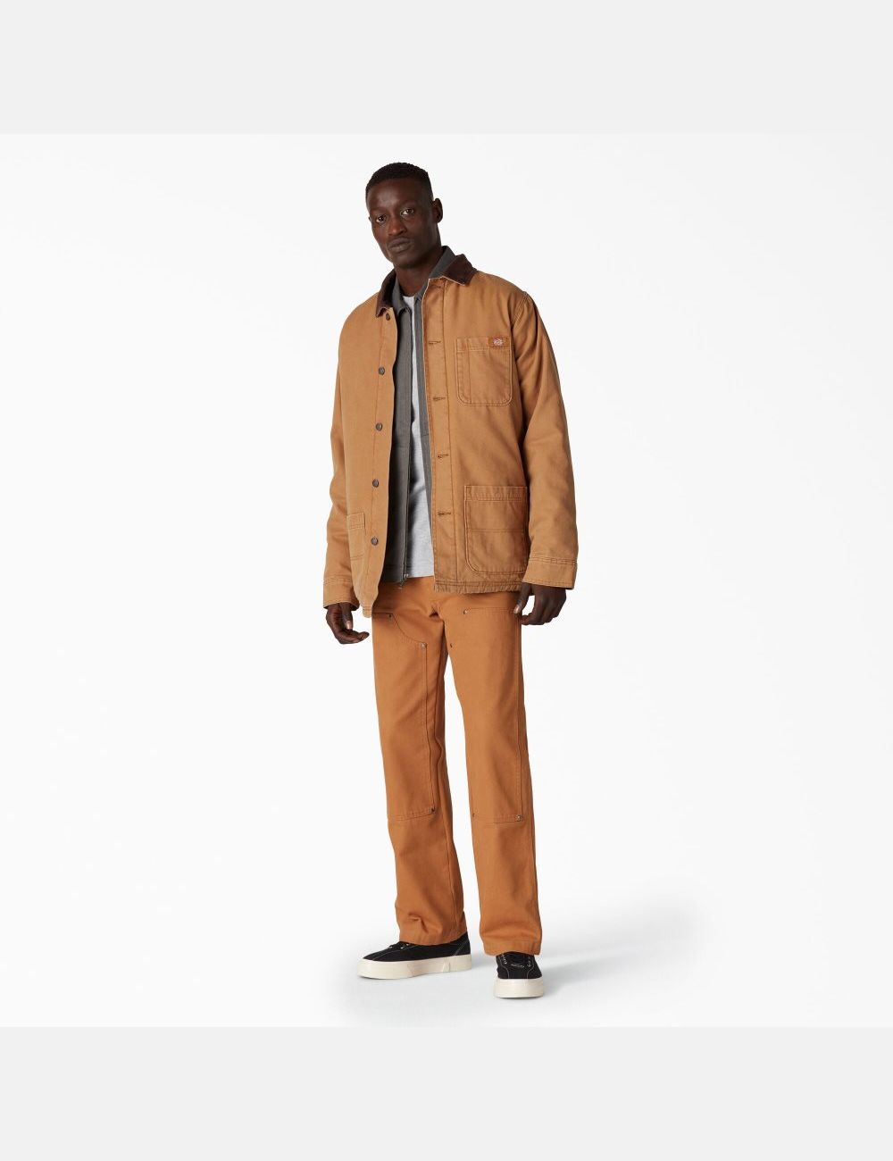 Manteaux Dickies Stonewashed Duck Doublée Chore Marron | 374BNTKOQ