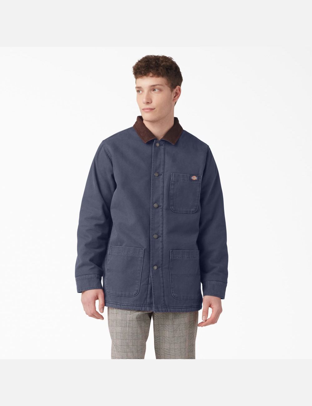 Manteaux Dickies Stonewashed Duck Doublée Chore Bleu Marine | 593OWMSAQ