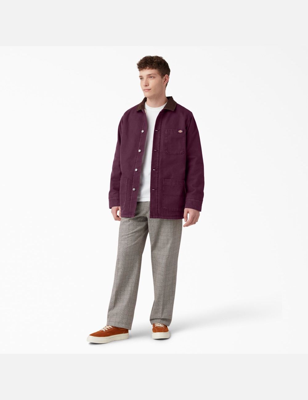 Manteaux Dickies Stonewashed Duck Doublée Chore Violette Bordeaux | 719QMHIFP