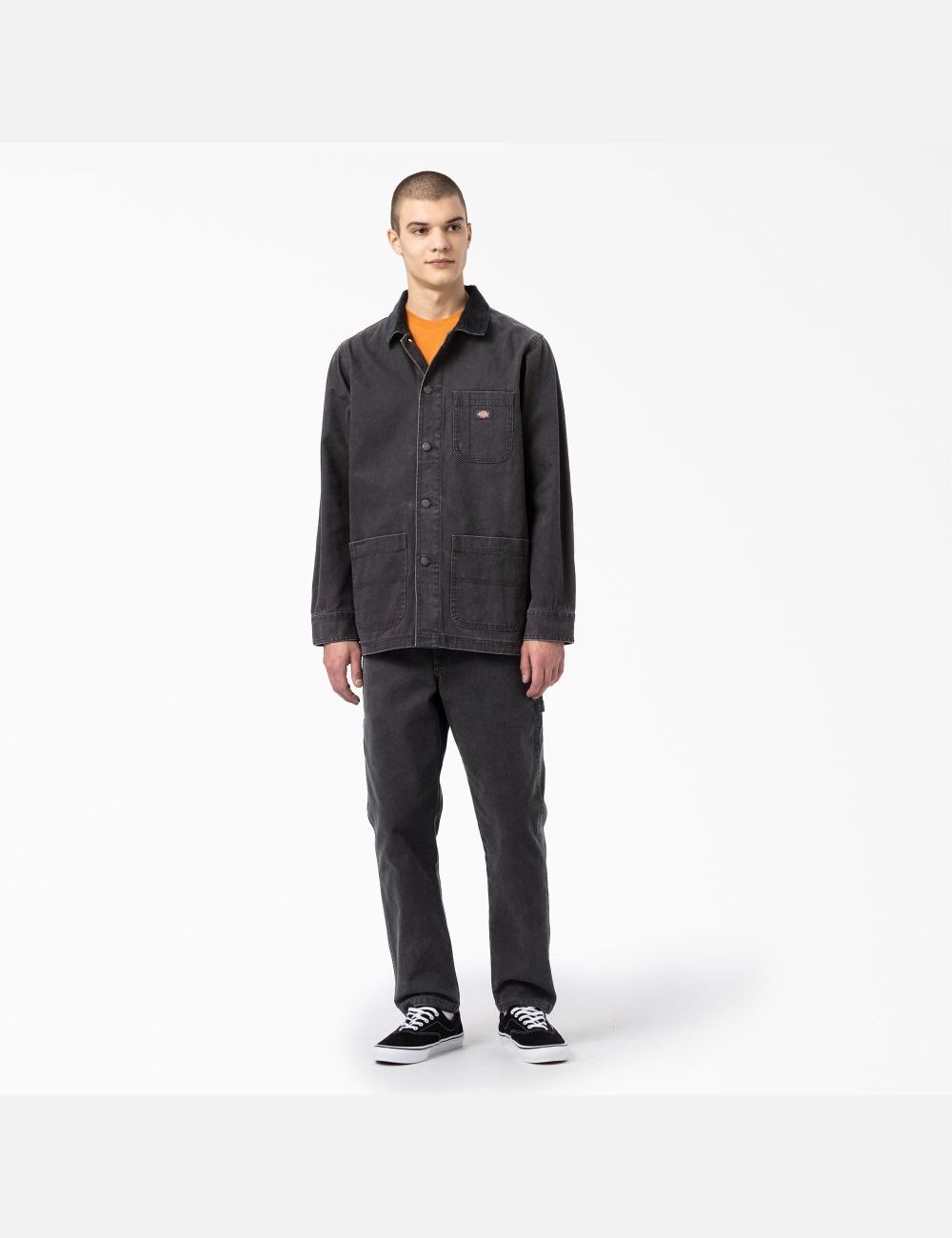 Manteaux Dickies Stonewashed Duck Unlined Chore Noir | 271LUAPND