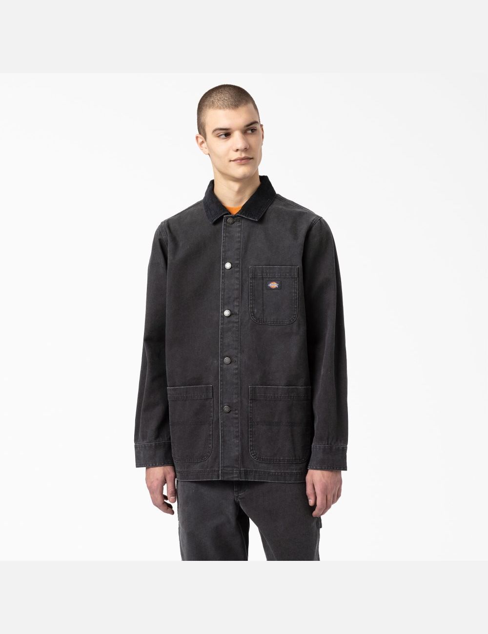 Manteaux Dickies Stonewashed Duck Unlined Chore Noir | 271LUAPND