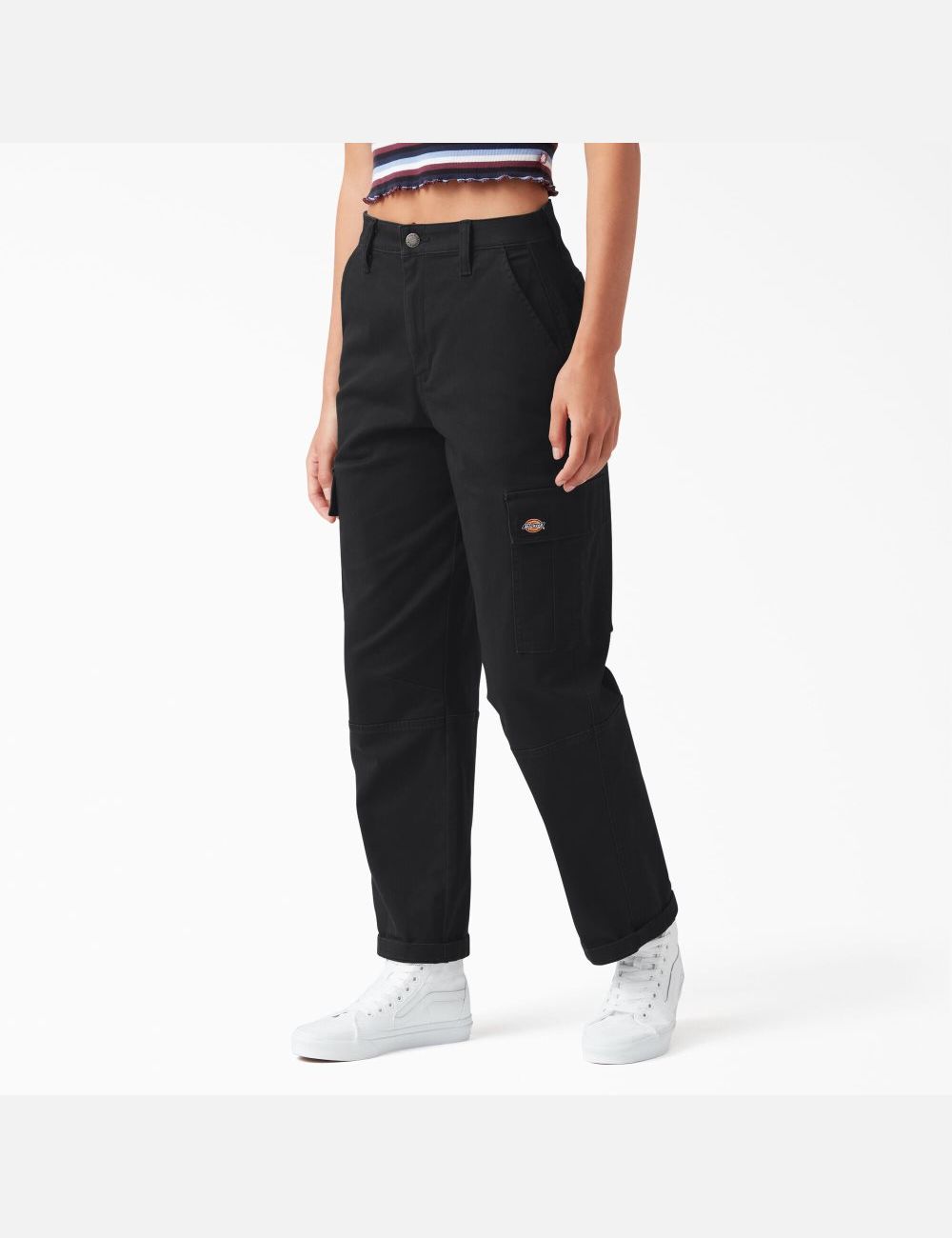 Pantalon Cargo Dickies Cropped Noir | 142AJVFED