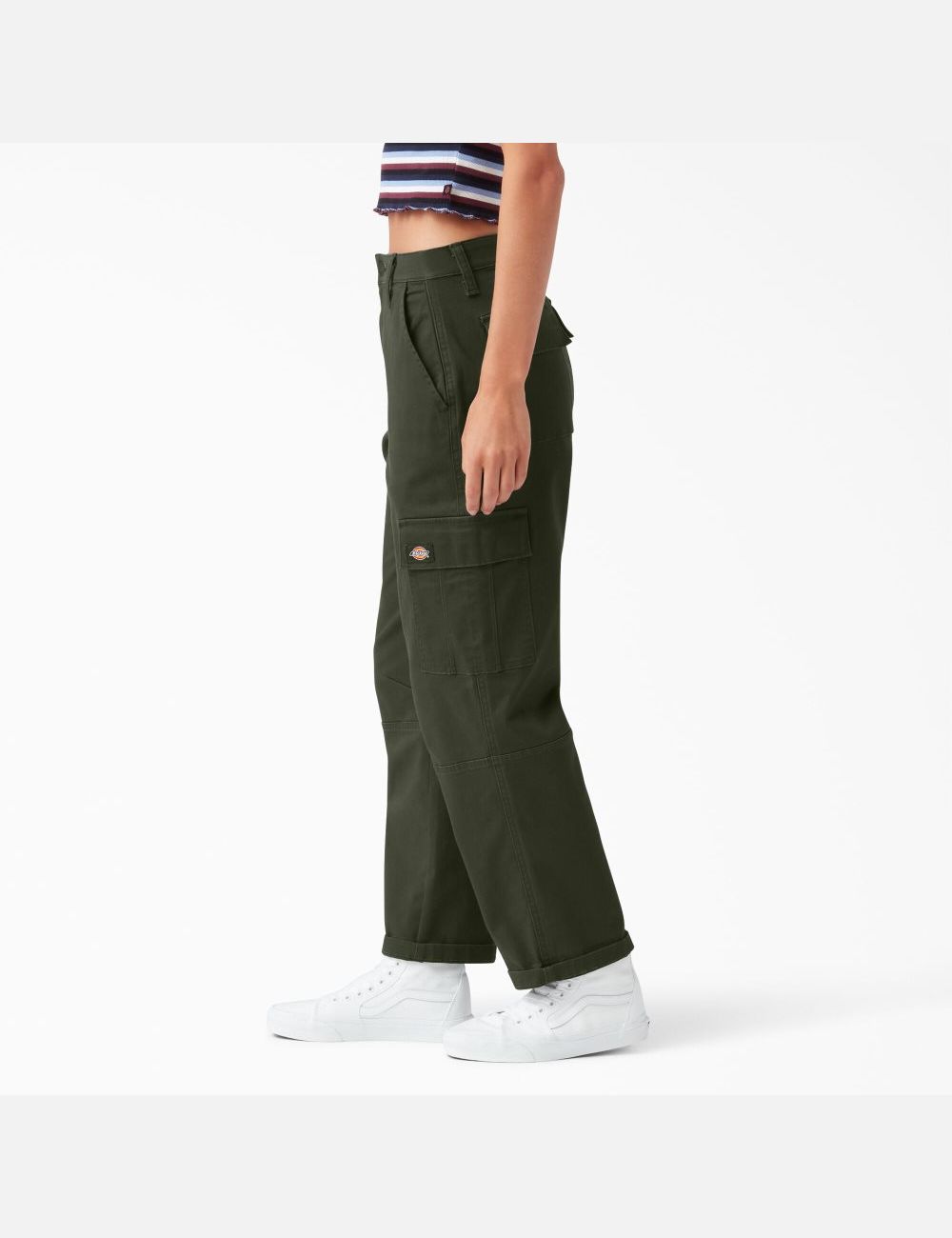 Pantalon Cargo Dickies Cropped Vert Olive Vert | 980GIEQAX