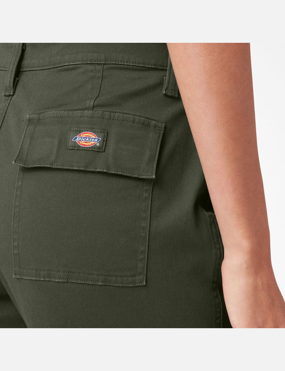 Pantalon Cargo Dickies Cropped Vert Olive Vert | 980GIEQAX