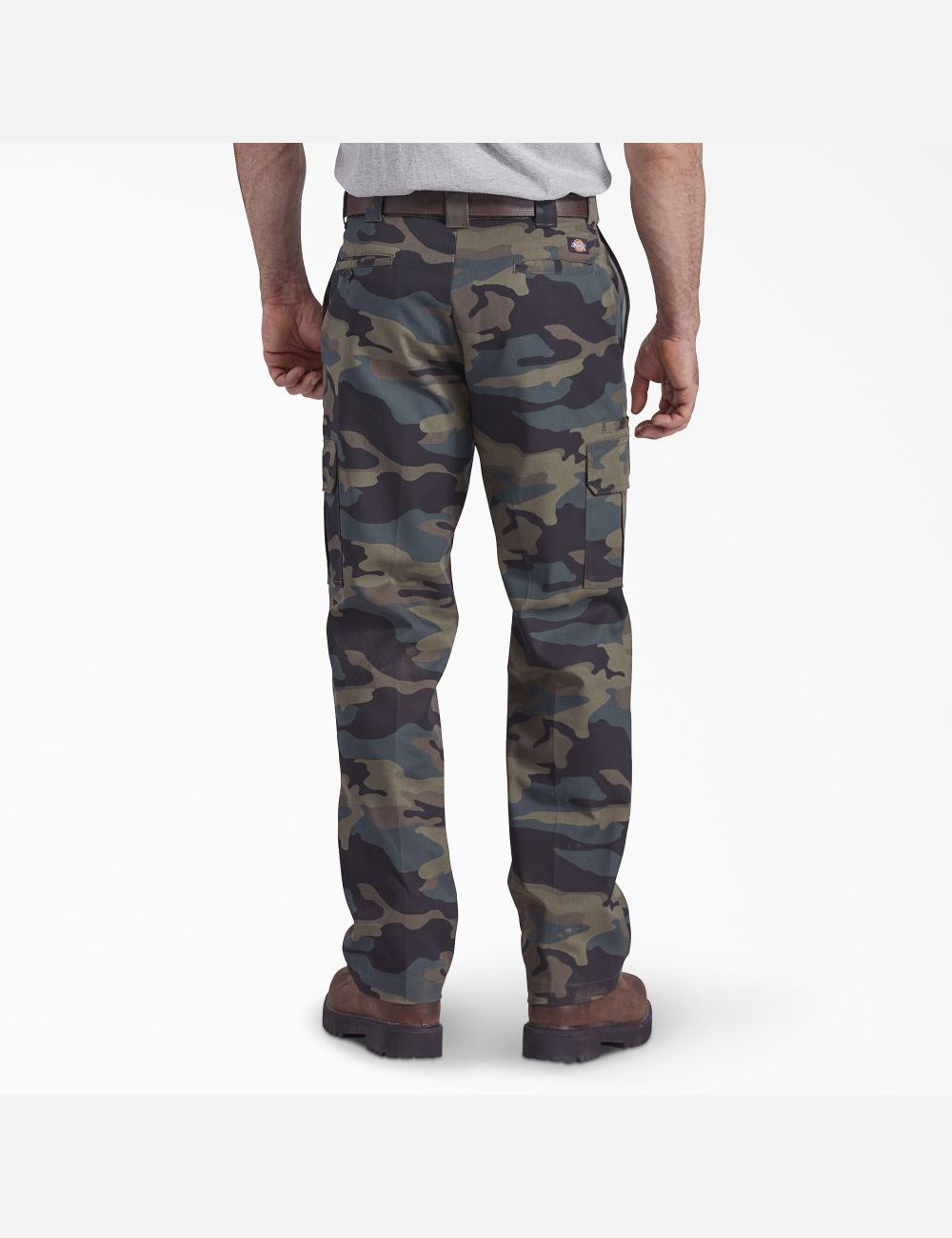 Pantalon Cargo Dickies FLEX Regular Fit Droit Leg Vert Camouflage | 630NYZGCE