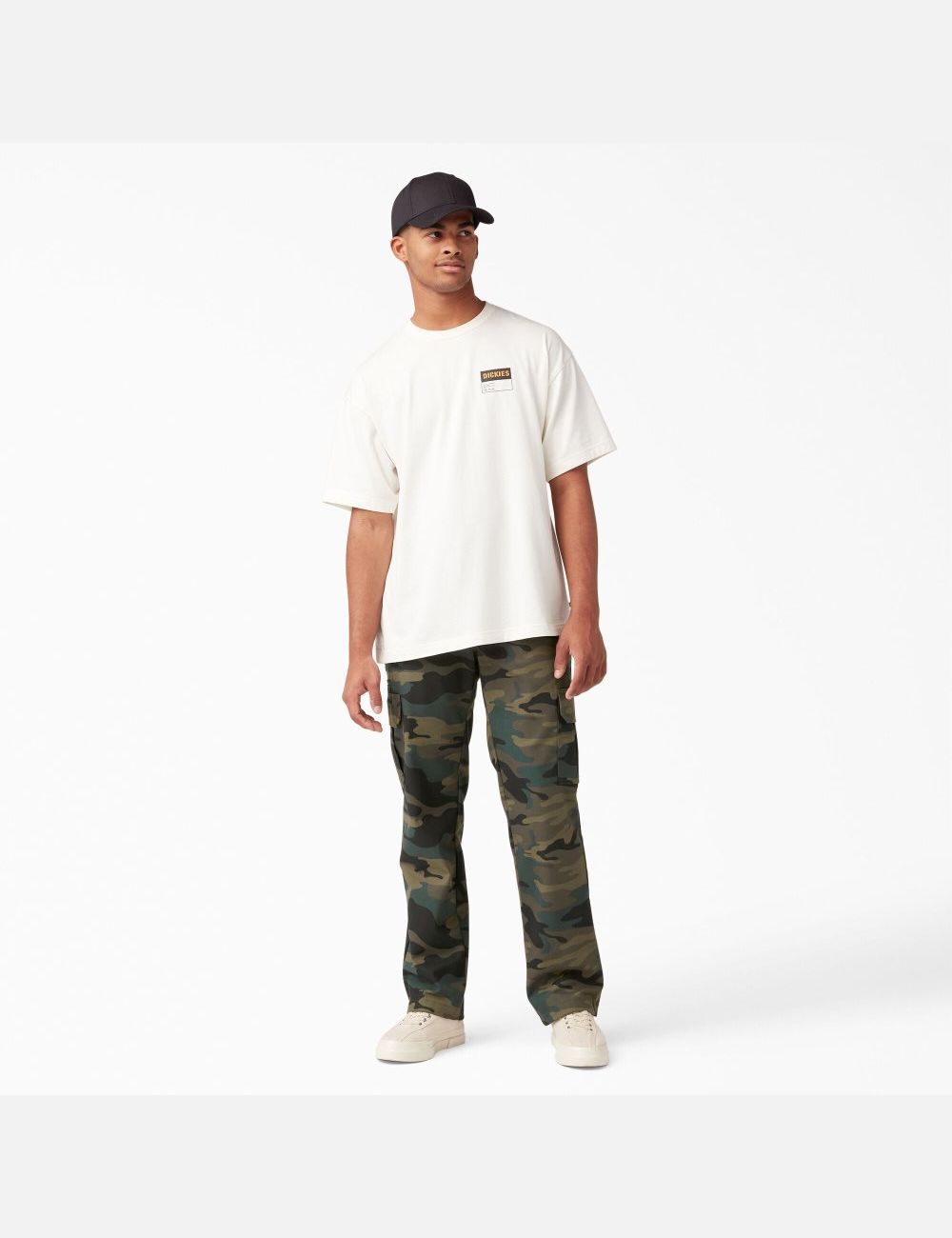 Pantalon Cargo Dickies FLEX Regular Fit Droit Leg Vert Camouflage | 630NYZGCE