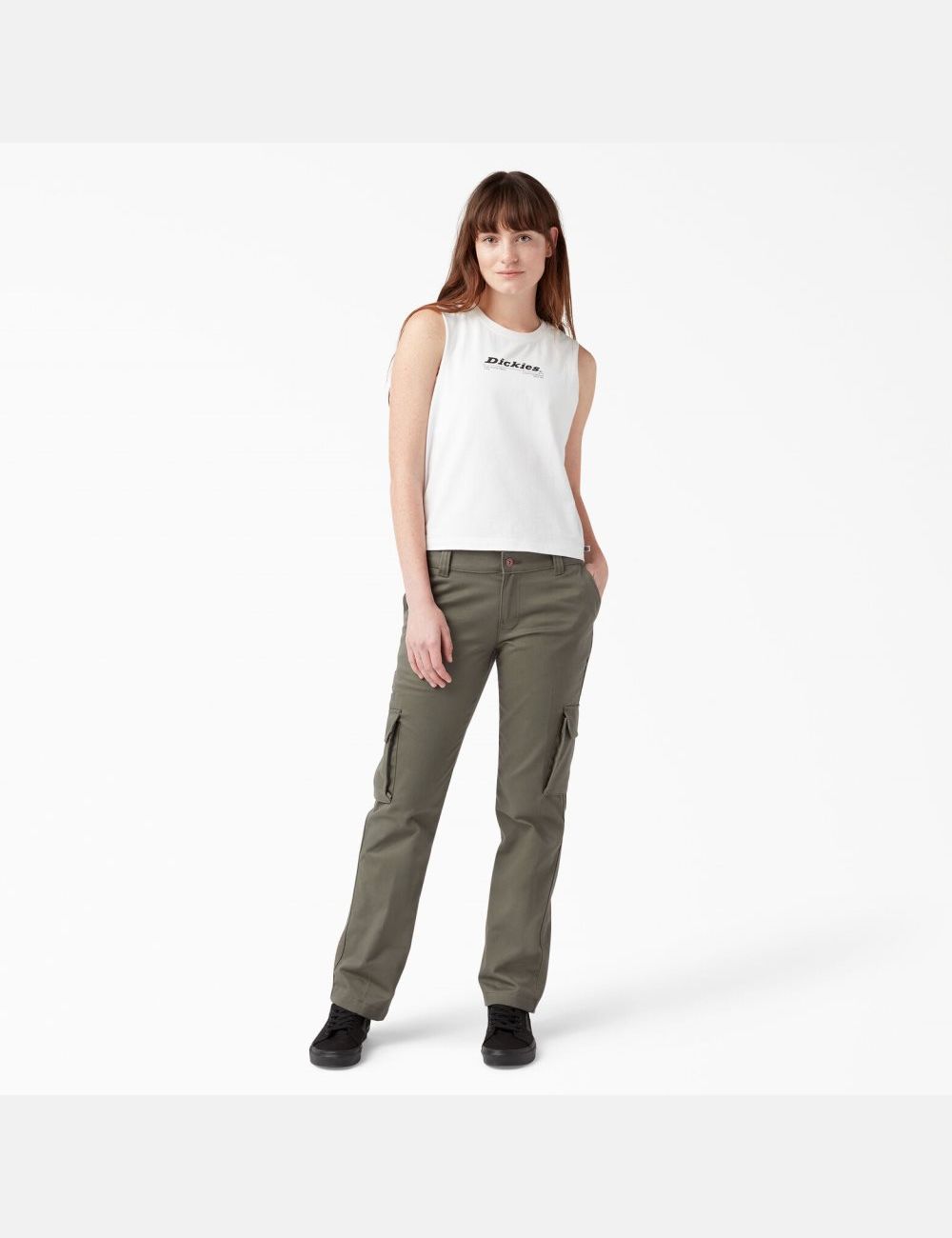 Pantalon Cargo Dickies Relaxed Fit Grise Camouflage | 256YEOKRM