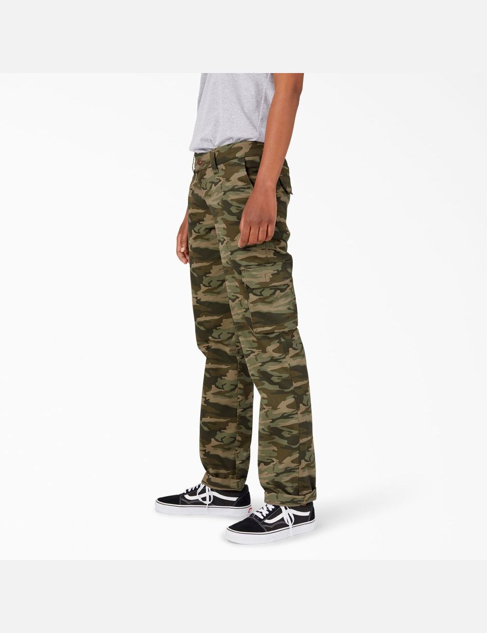 Pantalon Cargo Dickies Relaxed Fit Vert Olive Clair Camouflage | 469ALDSQR