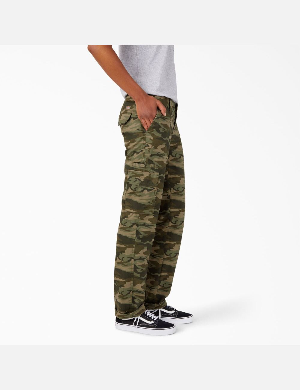 Pantalon Cargo Dickies Relaxed Fit Vert Olive Clair Camouflage | 469ALDSQR