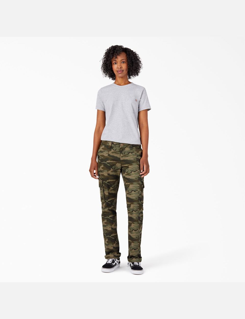 Pantalon Cargo Dickies Relaxed Fit Vert Olive Clair Camouflage | 469ALDSQR