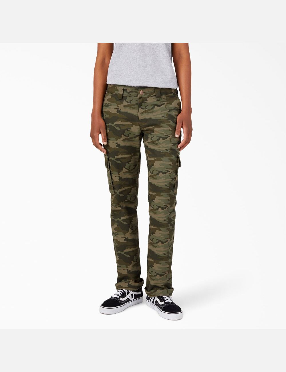 Pantalon Cargo Dickies Relaxed Fit Vert Olive Clair Camouflage | 469ALDSQR