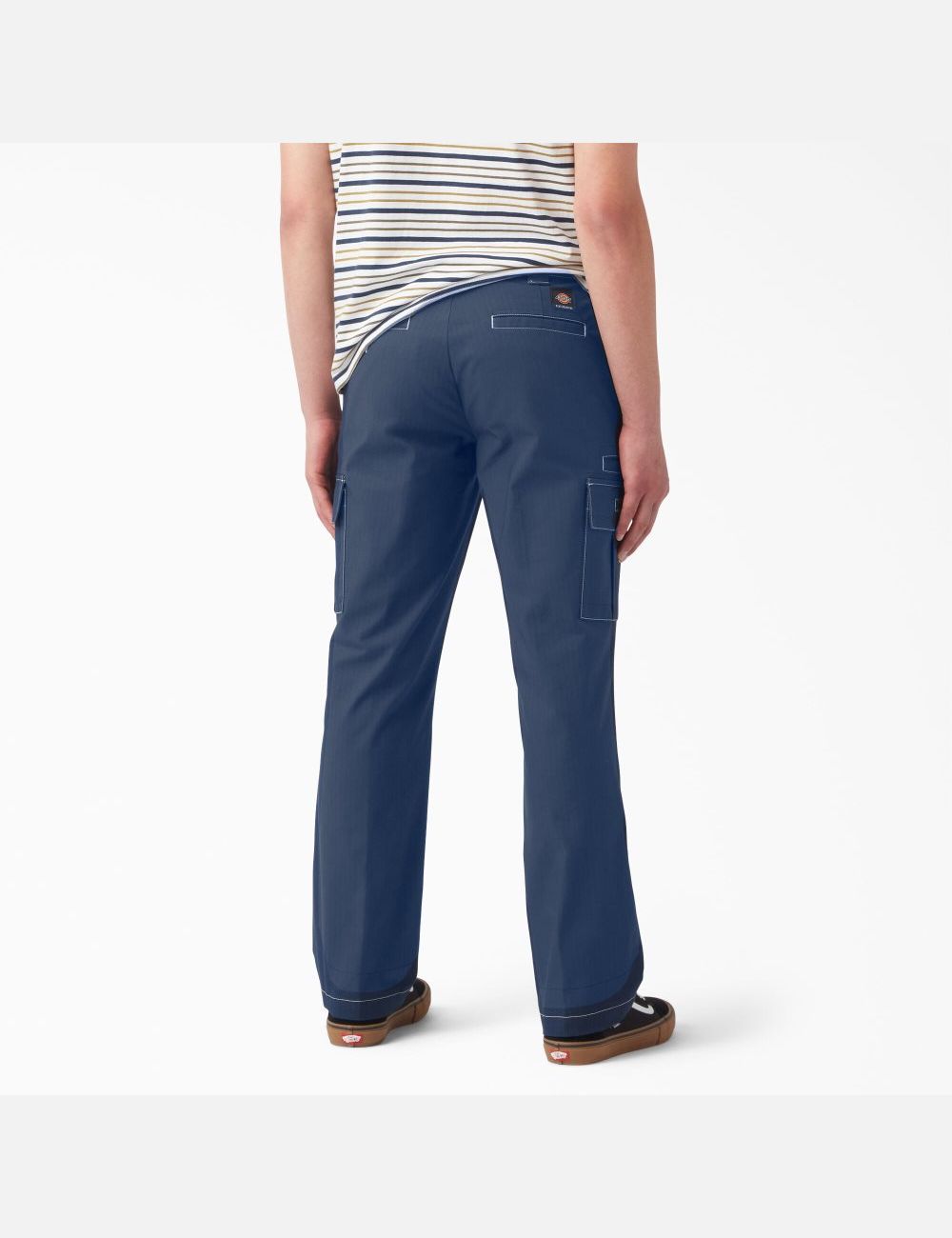 Pantalon Cargo Dickies Skateboarding Ripstop Bleu Marine Blanche | 571ZNAQHR