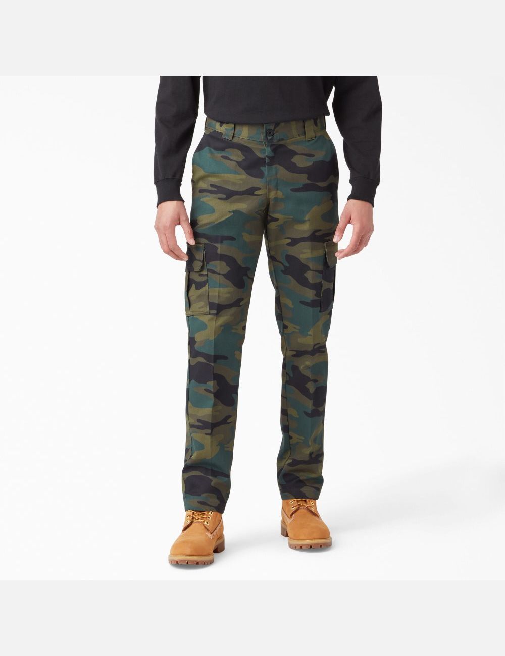 Pantalon Cargo Dickies Slim Fit Droit Leg Vert Camouflage | 549VOUJRT