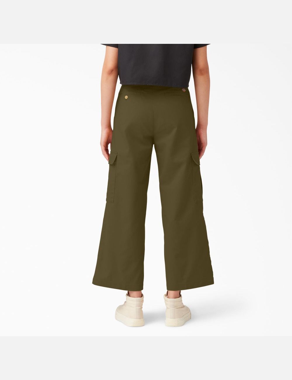 Pantalon Cargo Dickies Twill Crop Vert | 367IDRAOG