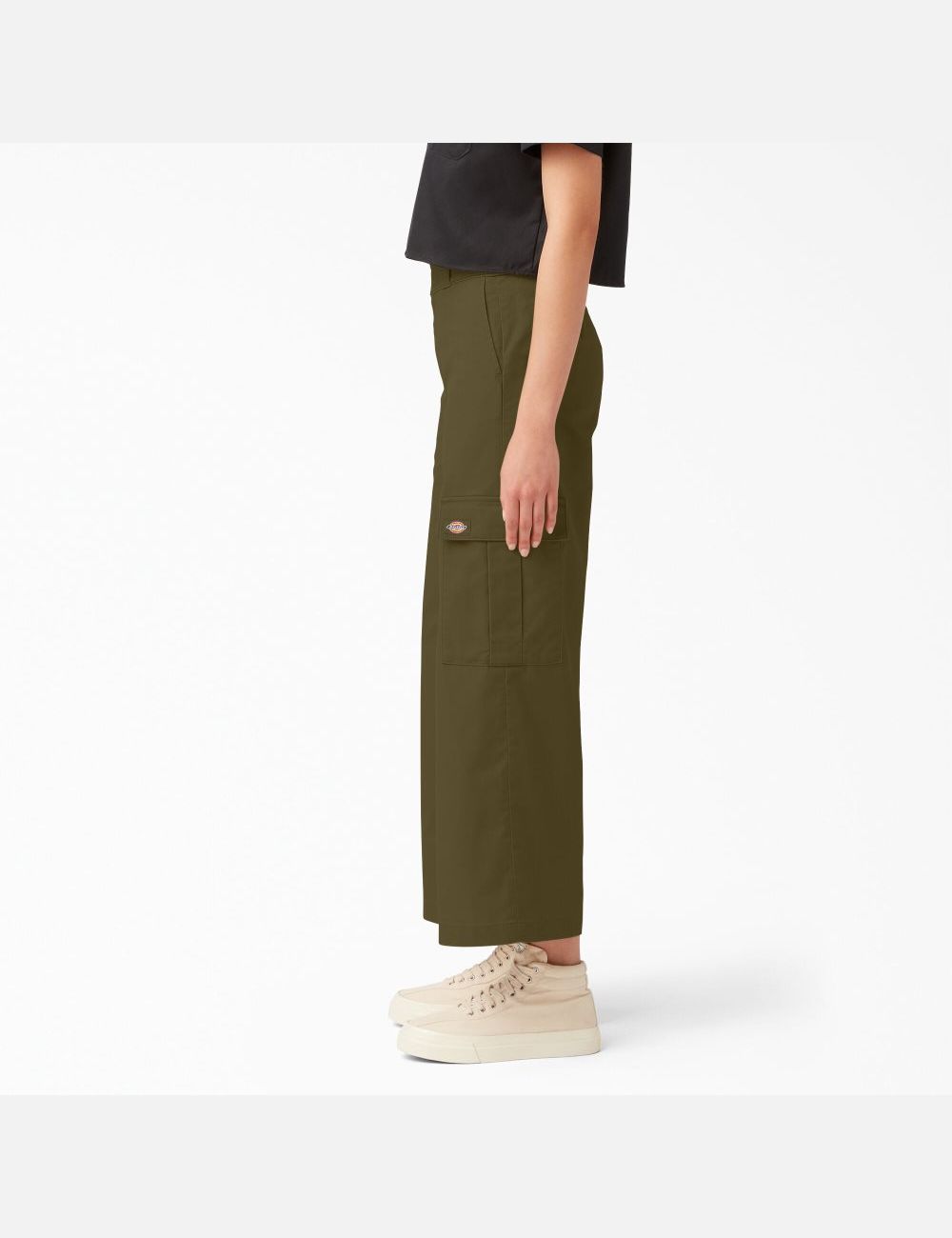 Pantalon Cargo Dickies Twill Crop Vert | 367IDRAOG