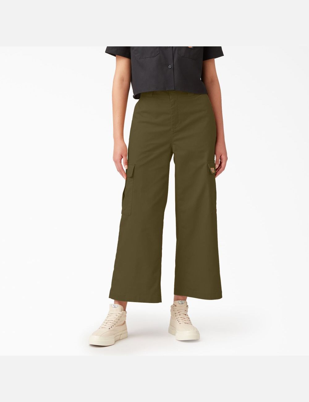 Pantalon Cargo Dickies Twill Crop Vert | 367IDRAOG