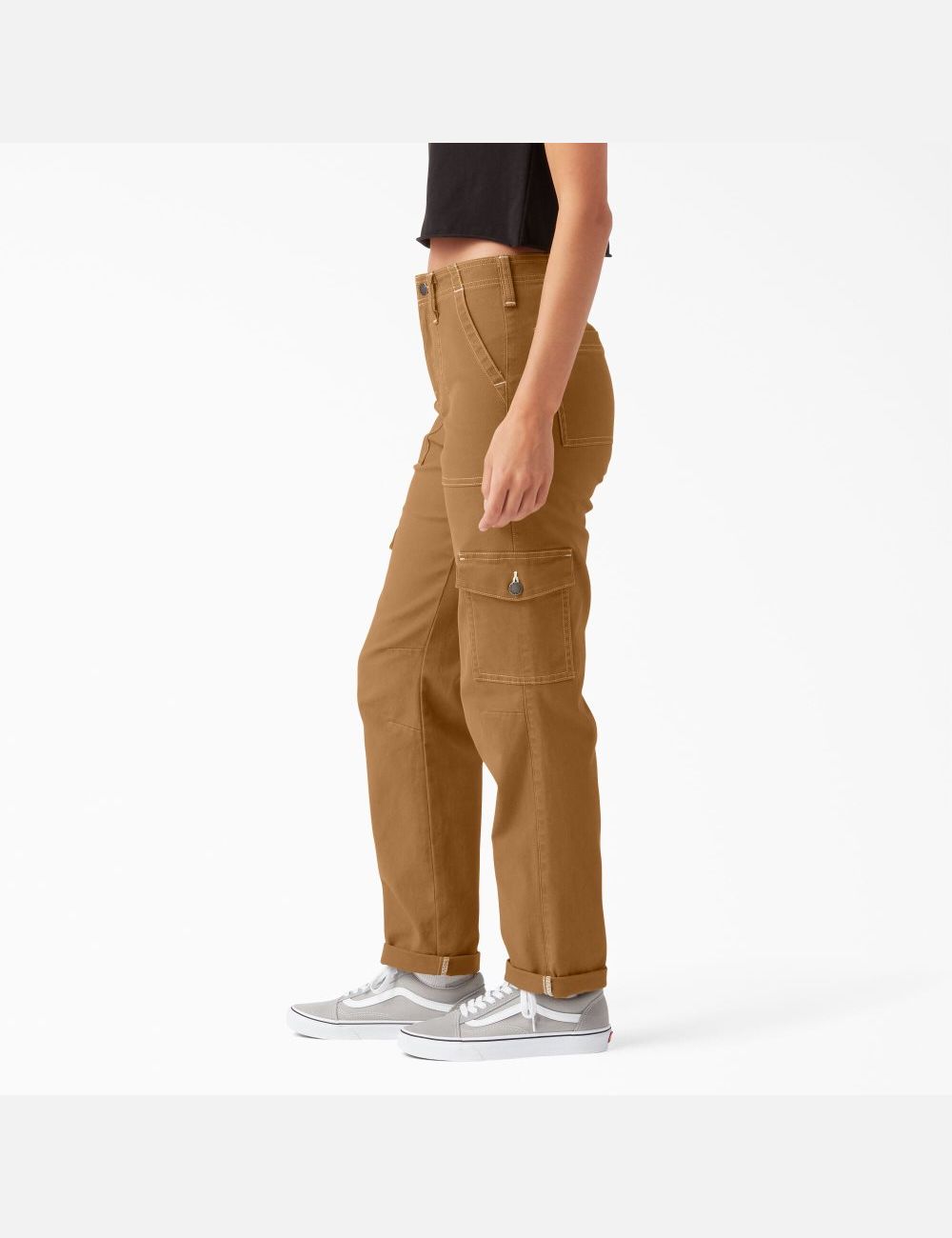 Pantalon De Travail Dickies Cuffed Utility Marron | 124HTXUBP