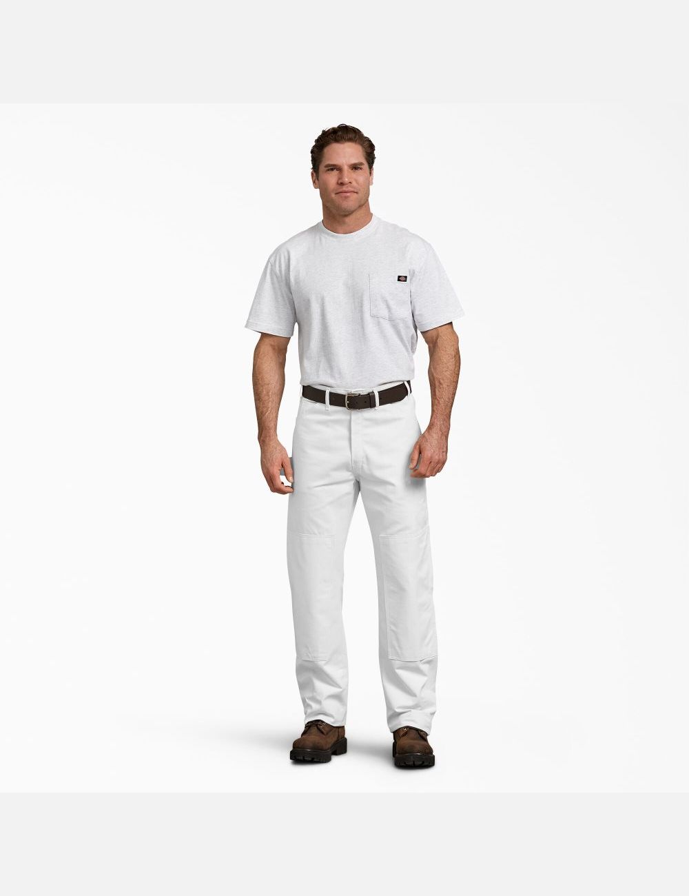 Pantalon De Travail Dickies Double Knee Utility Painters Blanche | 156IFNUBX