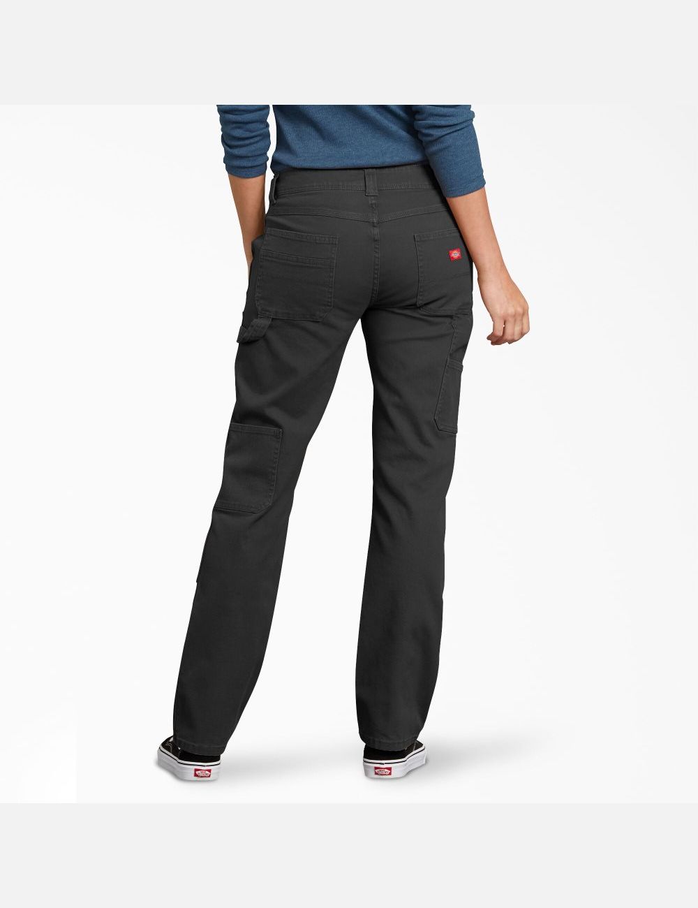 Pantalon De Travail Dickies Duck Double-Front Carpenter Noir | 368OLAXTS