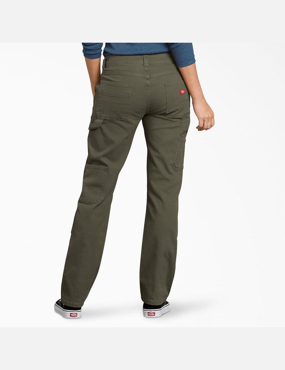 Pantalon De Travail Dickies Duck Double-Front Carpenter Vert | 496JDNOQG