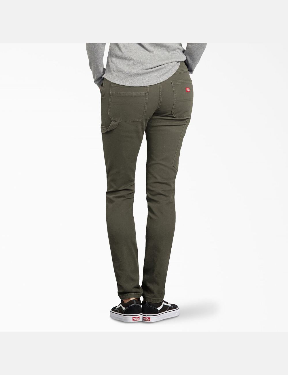 Pantalon De Travail Dickies Duck Slim Fit Carpenter Vert | 027DOZAWE