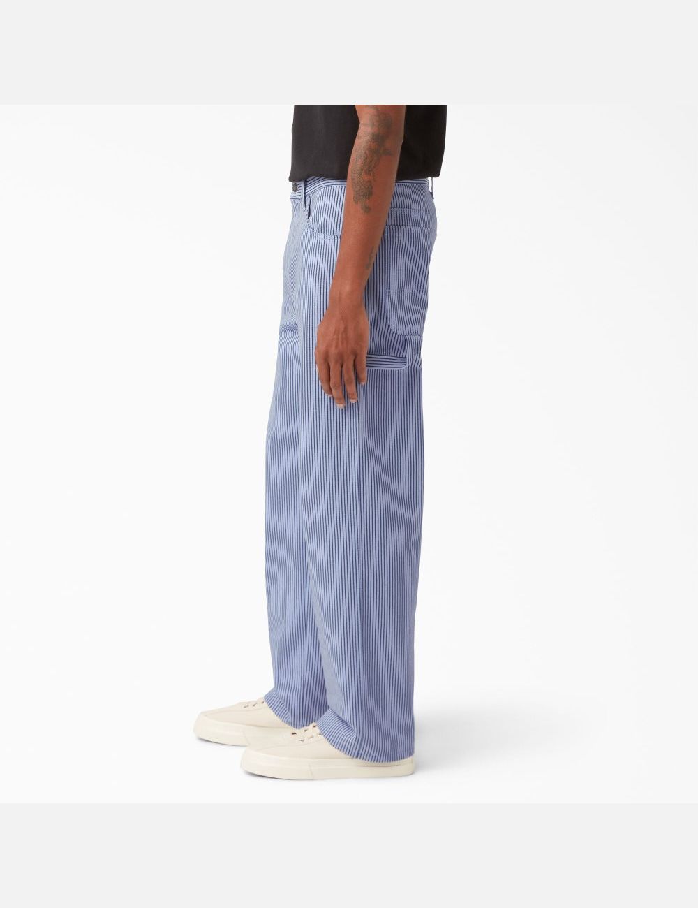 Pantalon De Travail Dickies Hickory Stripe Carpenter Violette Stripes | 120XEUAOW