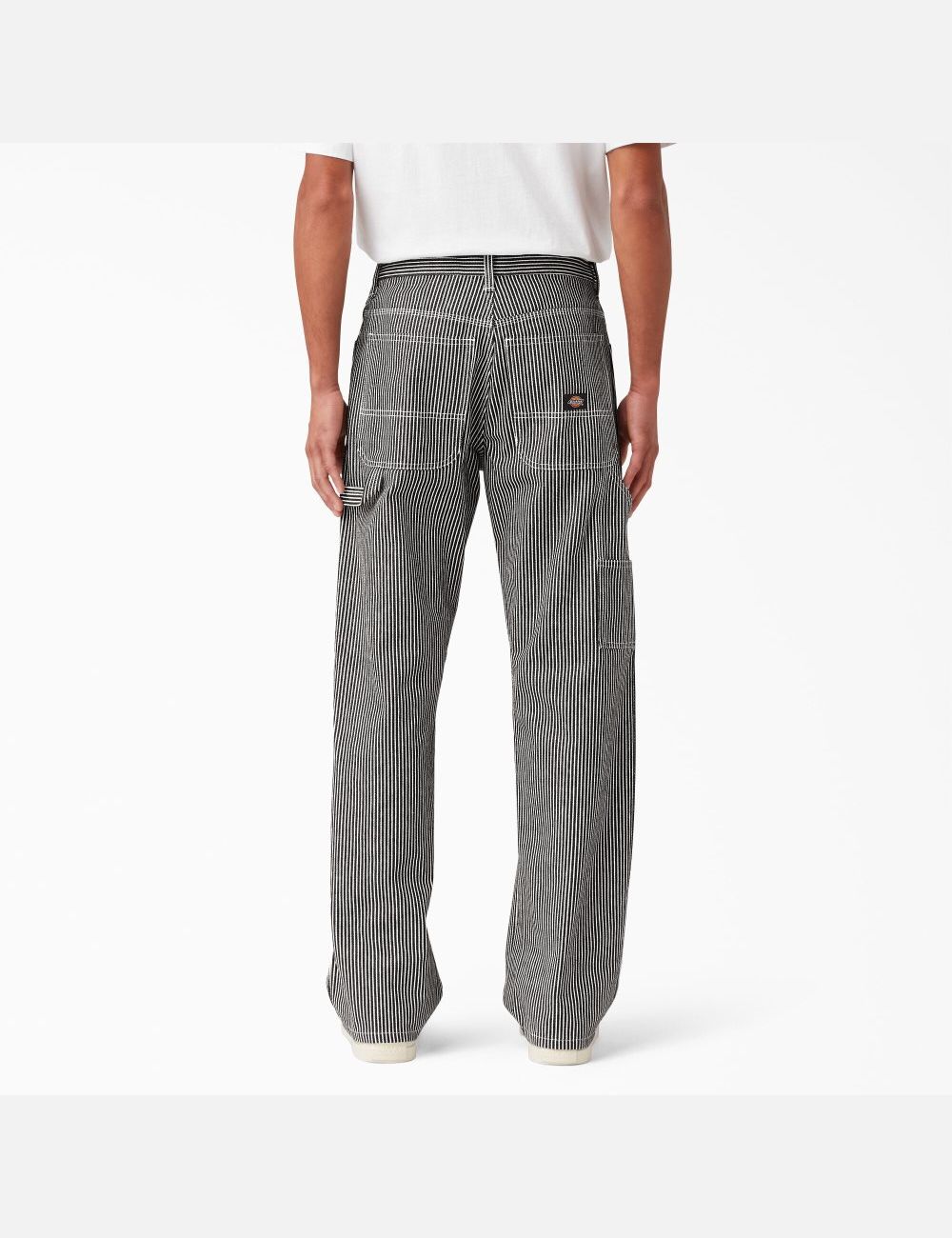 Pantalon De Travail Dickies Hickory Stripe Carpenter Blanche Stripes | 746HPDEVS