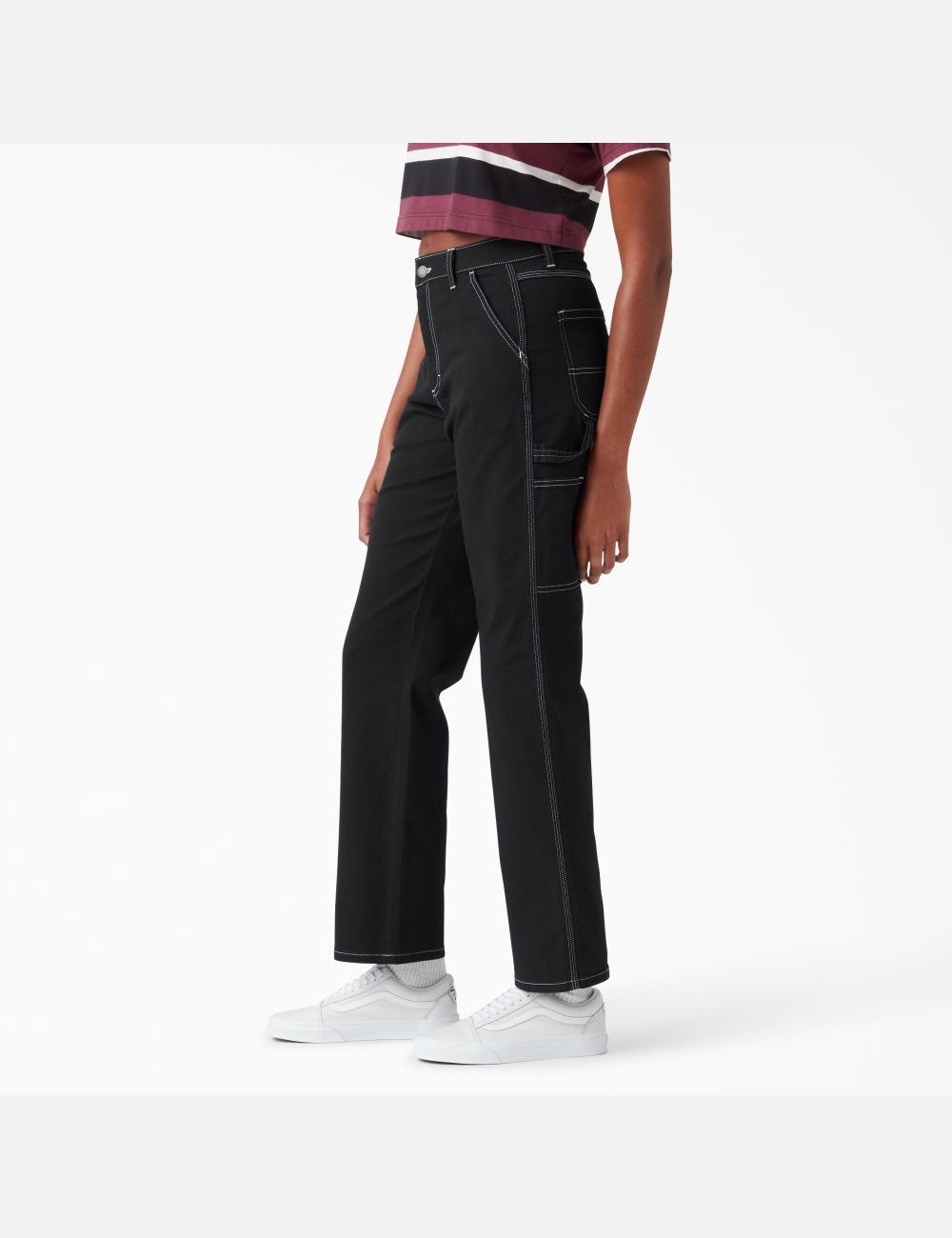 Pantalon De Travail Dickies High Waisted Carpenter Noir | 052FULGOY