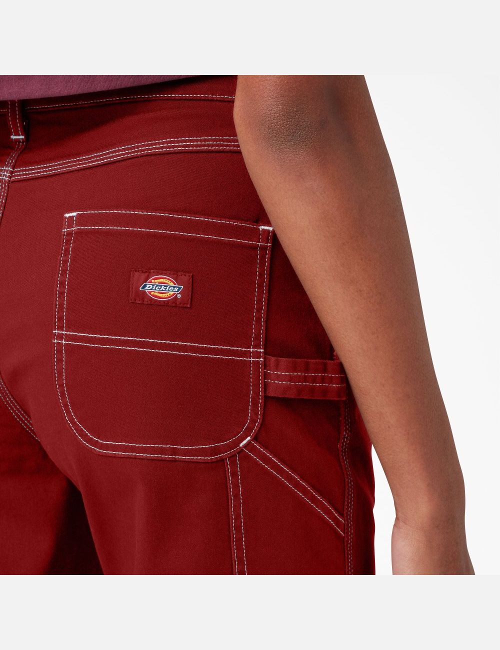 Pantalon De Travail Dickies High Waisted Carpenter Rouge | 187WCVNGA