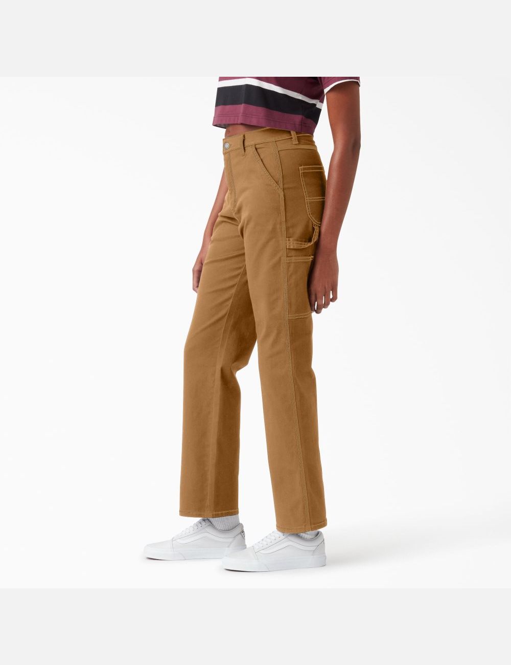 Pantalon De Travail Dickies High Waisted Carpenter Marron | 610IPLDMK