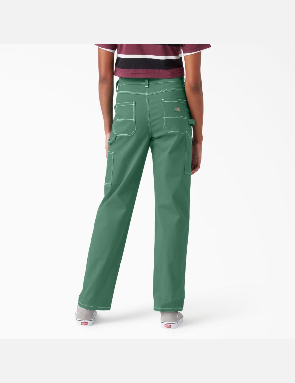 Pantalon De Travail Dickies High Waisted Carpenter Vert Foncé | 708YWICLH