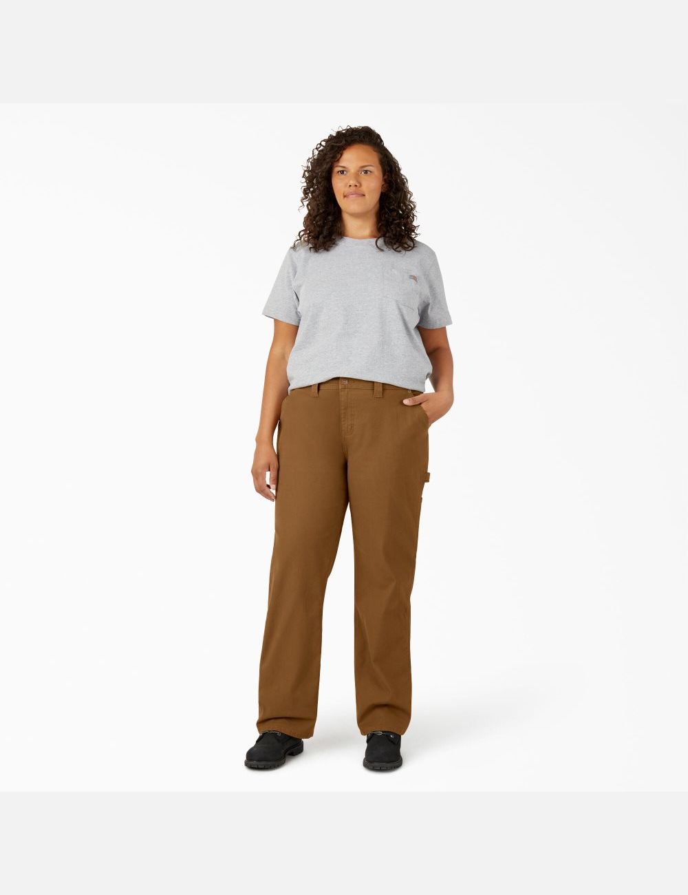 Pantalon De Travail Dickies Plus Duck Carpenter Marron | 584SXKRGL