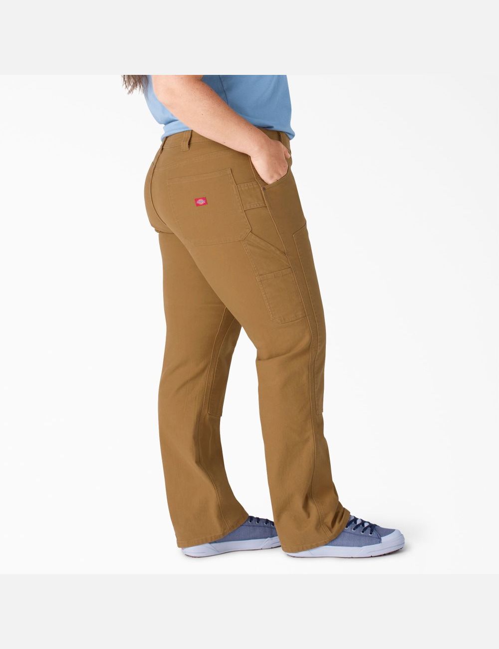 Pantalon De Travail Dickies Plus Duck Double-Front Carpenter Marron | 371FIWHDJ