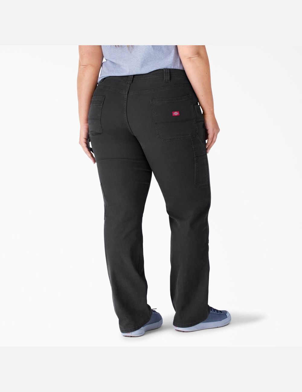 Pantalon De Travail Dickies Plus Duck Double-Front Carpenter Noir | 518GXSORE