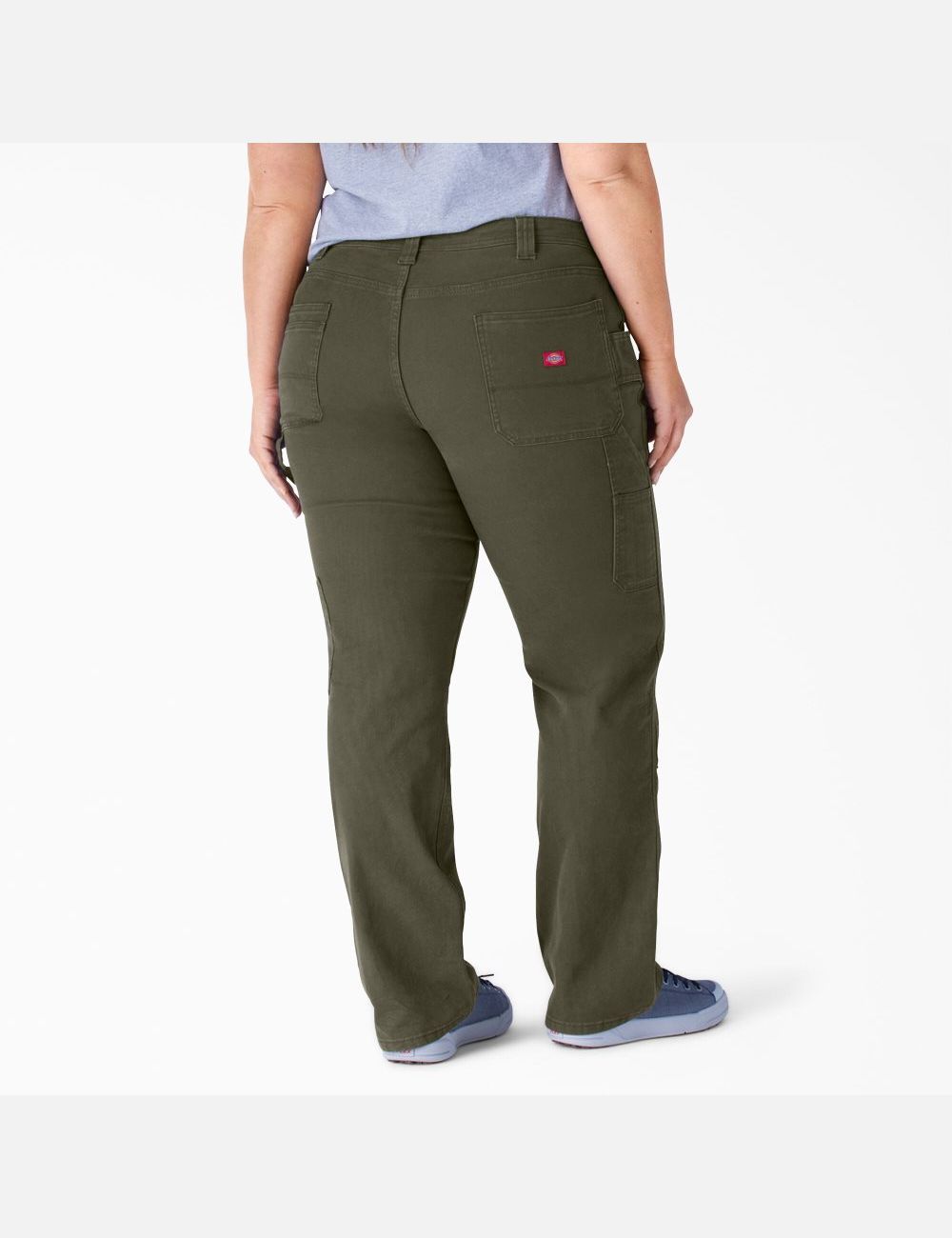 Pantalon De Travail Dickies Plus Duck Double-Front Carpenter Vert | 590UCLJEA