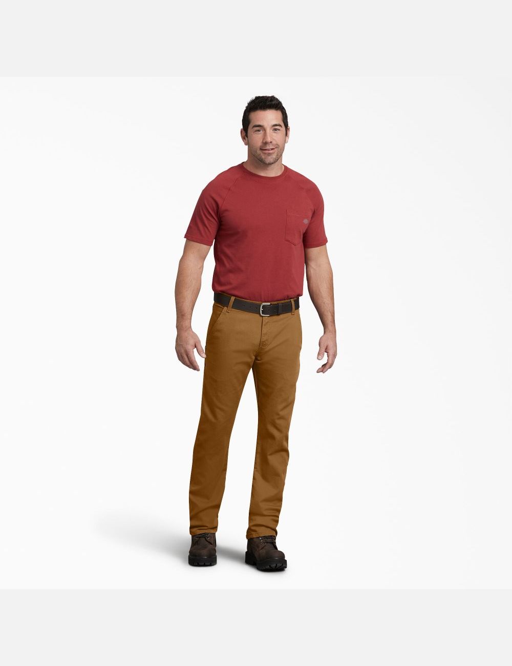 Pantalon De Travail Dickies Regular Fit Droit Leg Duck Carpenter Marron | 127GPXFJC