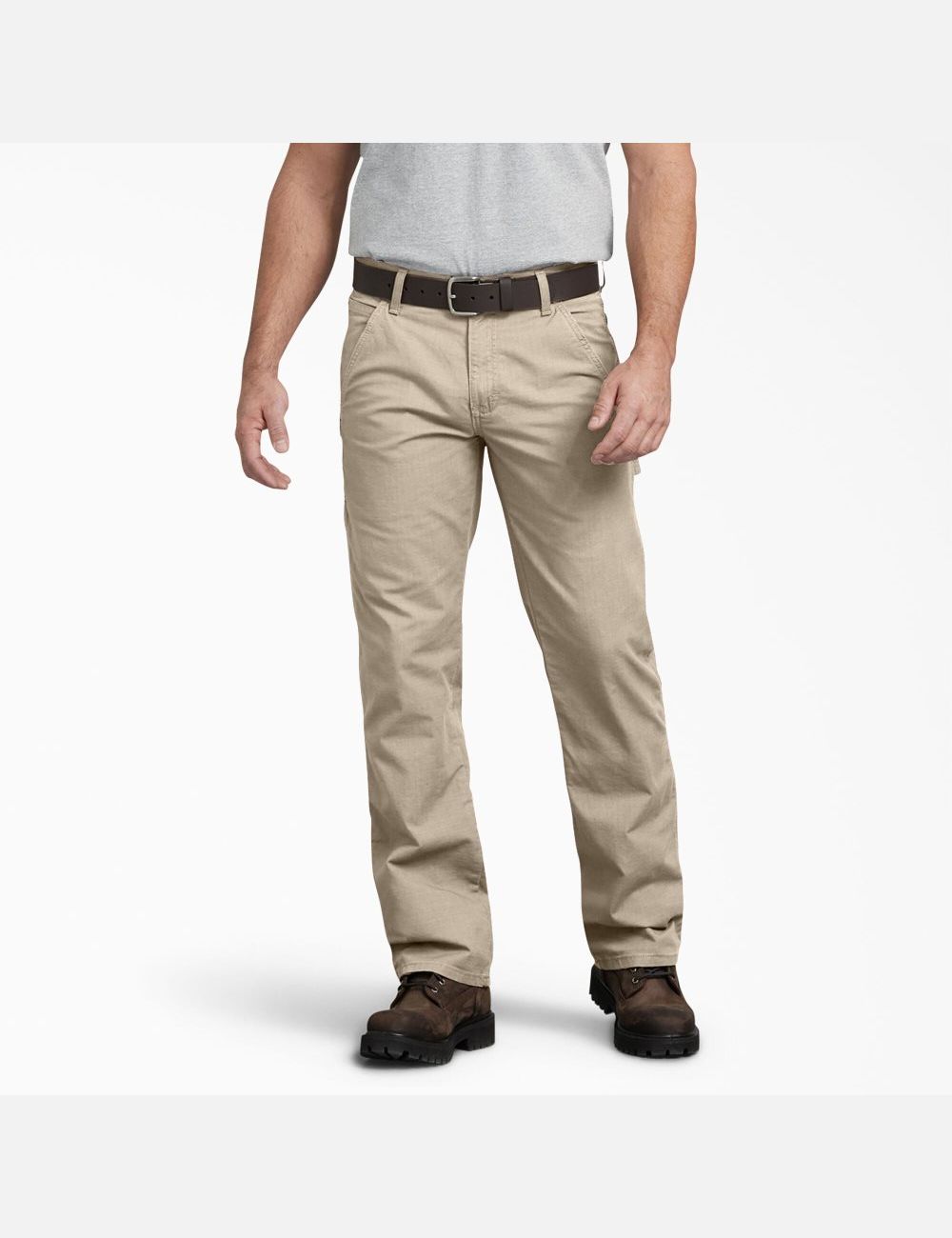 Pantalon De Travail Dickies Regular Fit Droit Leg Ripstop Carpenter Marron | 154QJHMZV