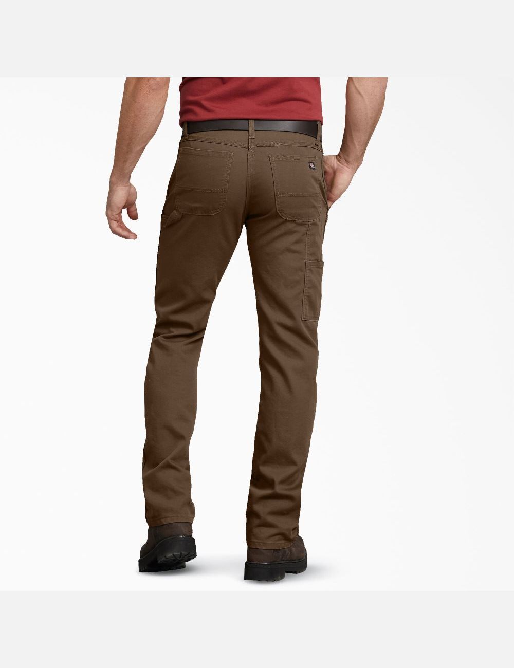 Pantalon De Travail Dickies Regular Fit Droit Leg Duck Carpenter Marron | 524OXHCTA