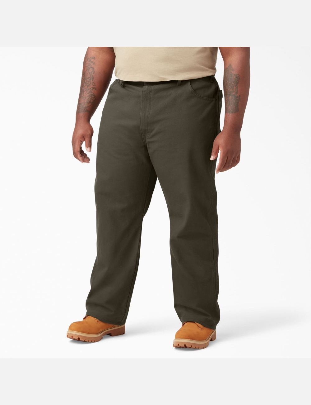 Pantalon De Travail Dickies Relaxed Fit Droit Leg Heavyweight Duck Carpenter Vert | 125CWGIKT