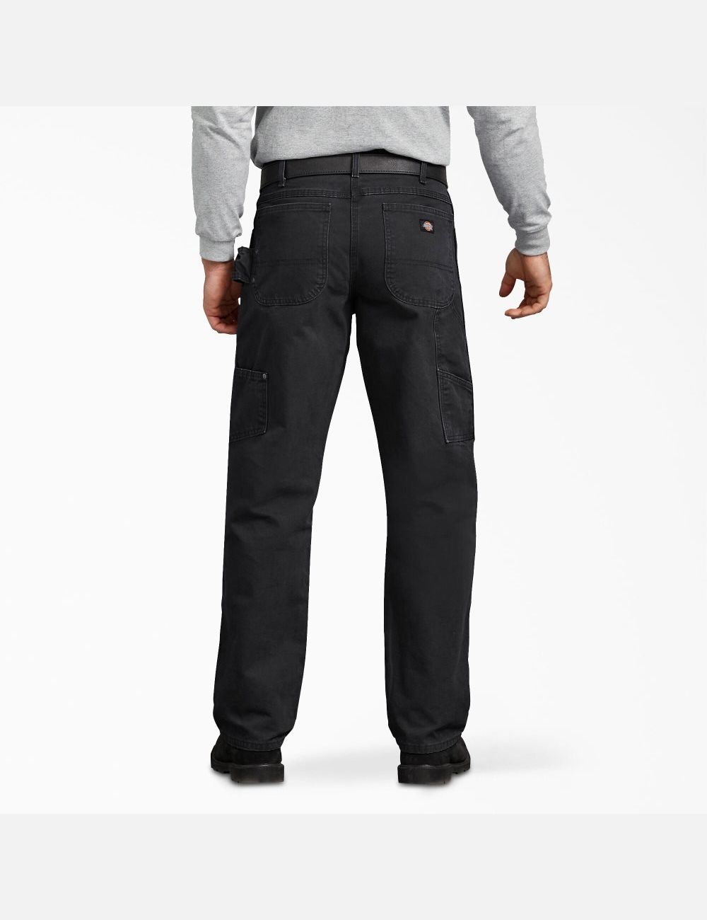 Pantalon De Travail Dickies Relaxed Fit Droit Leg Sanded Duck Carpenter Noir | 619BIXWAS