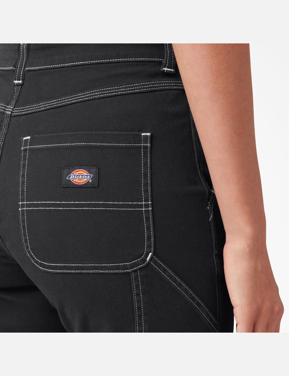 Pantalon De Travail Dickies Roll Hem Carpenter Noir | 508VPUERW