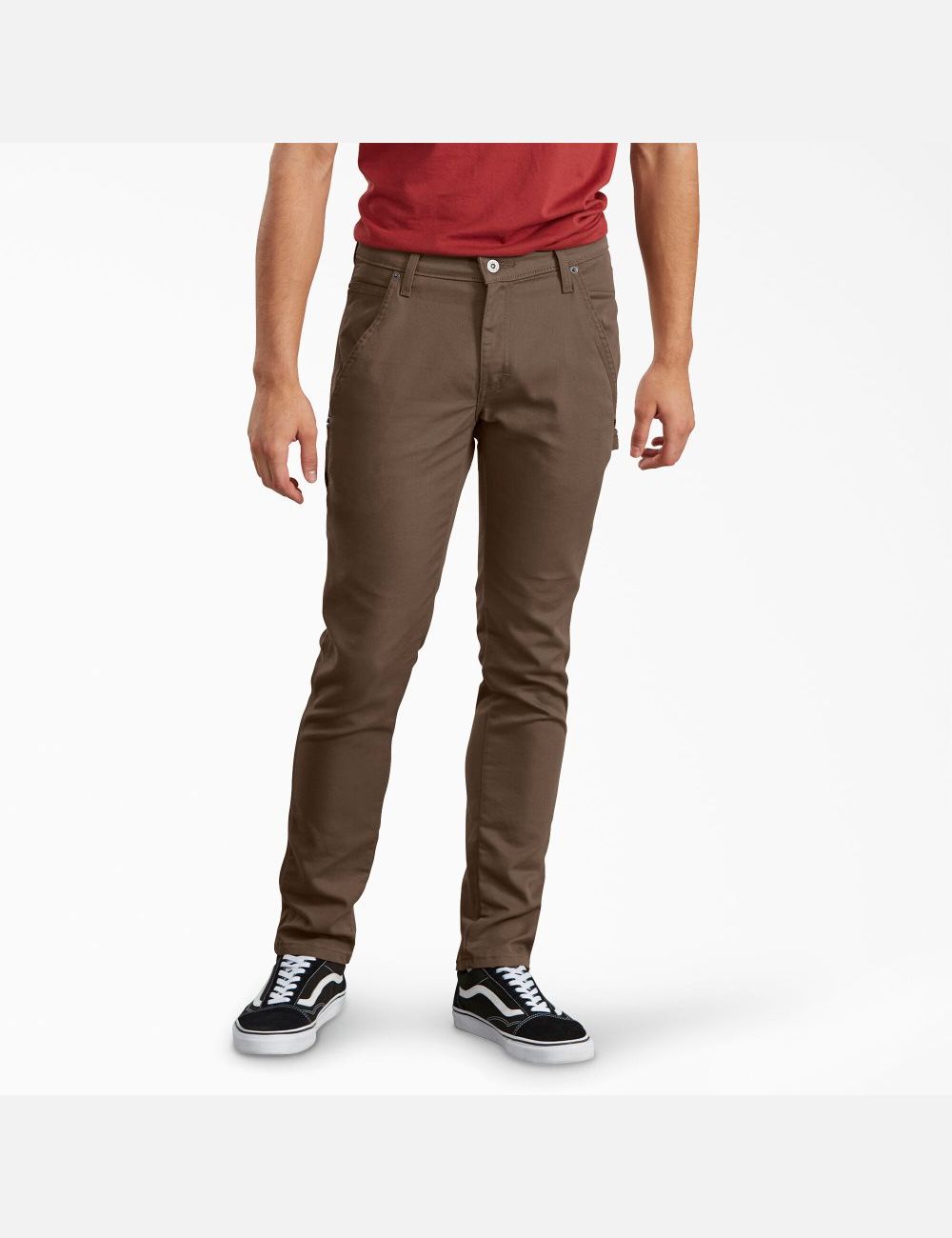 Pantalon De Travail Dickies Slim Fit Tapered Leg Duck Carpenter Marron | 357CSGWID